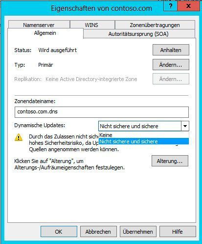 Auch die dynamischen Einträgen in DNS-Zonen sollten beim Einsatz von Active Directory geschützt werden. (Th. Joos)