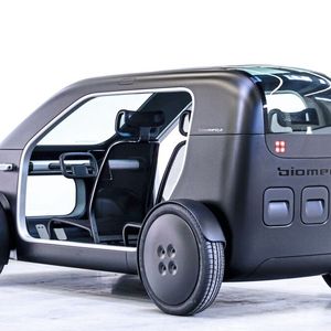 Ähnlich wie bei einem Renault Twizy sind die Räder nicht in die Karosserie integriert.(Bild:  Biomega)