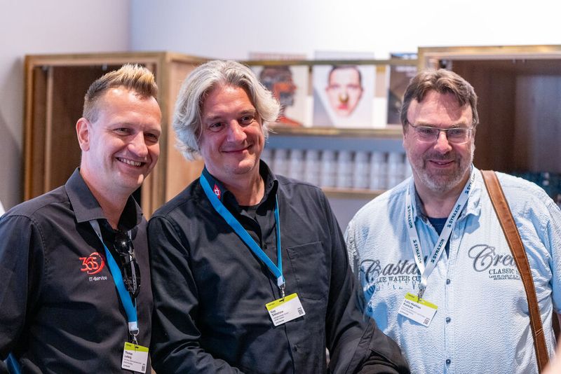 Thomas Ludwig (DDE Dialog Digital Engineering), Guy Simonow (Netzlaboranten), Lutz-Mathias Kunicke (Computer & Service) (Bild: Synaxon)