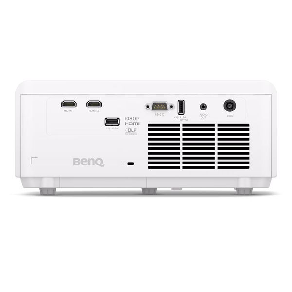 Beim LH655C fehlt die RJ45-Netzwerkschnittstelle. Allerdings kann die zentrale Steuerung über den optionalen USB-Dongle DM01 nachgerüstet werden. (Bild: Benq)