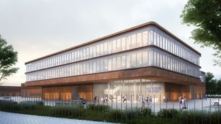 Hyundai erweitert sein Forschungs- und Entwicklungszentrum in Rüsselsheim deutlich. Im Bild: Ein Rendering des geplanten Gebäudes. (Bild: Hyundai)