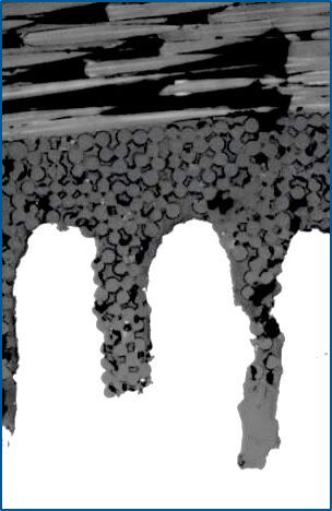 Detailaufnahme der Fügezone im Querschliff. (Bild: Fraunhofer-IWS)