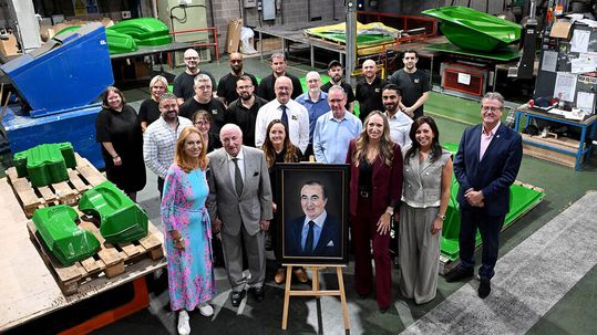 Gerald Bloom, Chairman of Big Bear Plastic Products in Droitwich, was given the Lifetime Achievement Award at the National Family Business Dinner for his 70-year contribution to industry.(Source:  Big Bear Plastic Products)