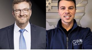 V. l.: Richard Harris, Präsident von Walter und Rick McIntyre, der Präsident der GWS Tool Group bleiben wird. (Walter)