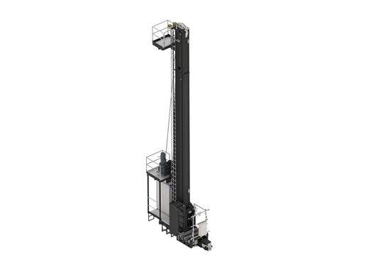 Das modulare Regalbediengerät (RBG) Gebhardt Cheetah Heavy setzt sich aus den Basiskomponenten Bodenfahrwerk, Mast, Hubwagen, Lastaufnahmemittel (LAM), Antrieb und Steuerung/Schaltschrank zusammen. Das modulare Regalbediengerät (RBG) Gebhardt Cheetah Heavy setzt sich aus den Basiskomponenten Bodenfahrwerk, Mast, Hubwagen, Lastaufnahmemittel (LAM), Antrieb und Steuerung/Schaltschrank zusammen.