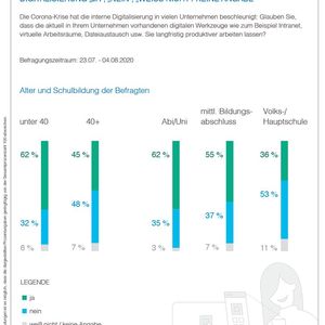 Dass digitale Tools langfristig die Produktivität steigern, davon sind vor allem jüngere Nutzer überzeugt. (Bild:  Hirschtec)