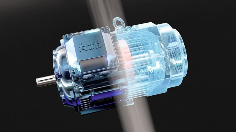 ABB's SynRM motors impress with high energy efficiency and a magnet-free design that eliminates the use of rare earths. (Image:ABB)