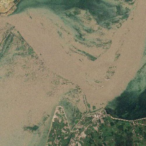 Satellite image of Indus River at Laiqpur in Pakistan during the flood of 2022. Satellite image of Indus River at Laiqpur in Pakistan during the flood of 2022.