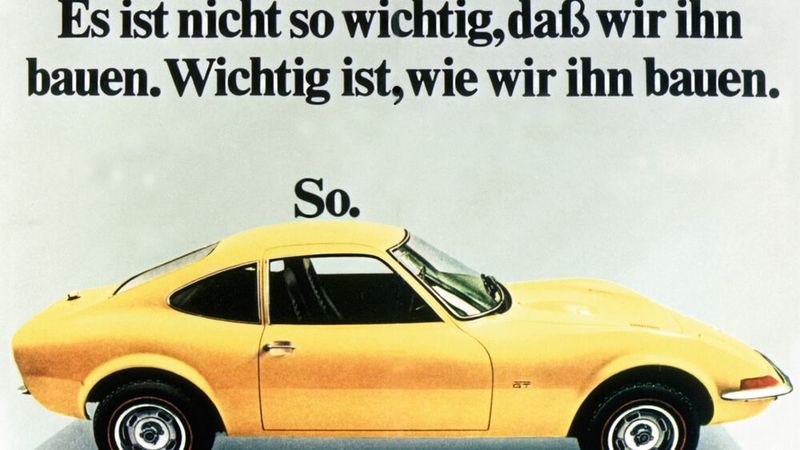 Eine Opel-GT-Werbung um 1968  (Bild: Opel)