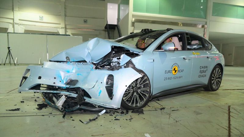 Der Nio ET5 erhielt beim Euro-NCAP-Crashtest fünf Sterne.(Bild:  Euro NCAP)
