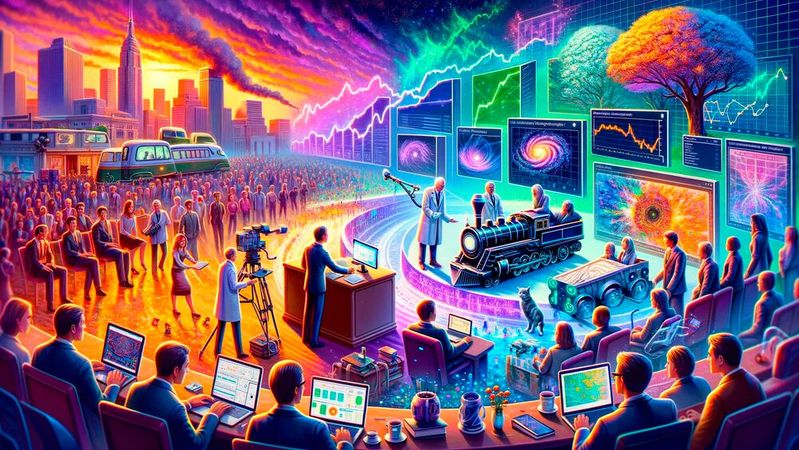 Forschung an Künstlicher Intelligenz in den frühen 2000er Jahren – eine Interpretation der generativen KI Dall-E.(Bild:  Dall-E / KI-generiert)