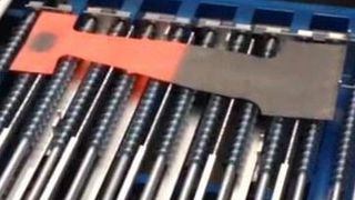 Ein im Thermischen Printer wärmebehandeltes Blech mit drei unterschiedlichen Temperaturbereichen. (Bild: Schwartz)