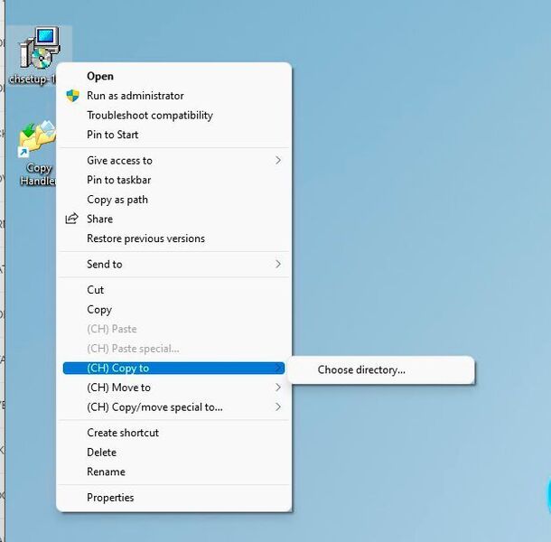 Copy Handler bietet Werkzeuge im Kontextmenü von Windows, mit denen Kopier- und Verschiebevorgänge schneller abgewickelt werden können. (Joos/Copy Handler (Screenshot))