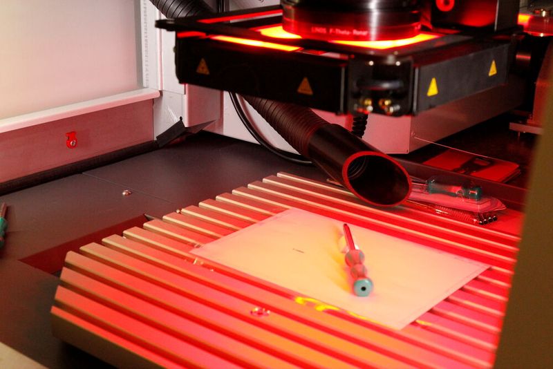 Das Produkt wird mit einer Oxid-Schicht per Laser markiert ... (Bild: Breunig – VCG)