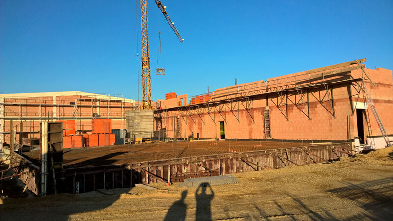 Der Bau des Rechenzentrums im Sommer 2015 (Hartl Group)