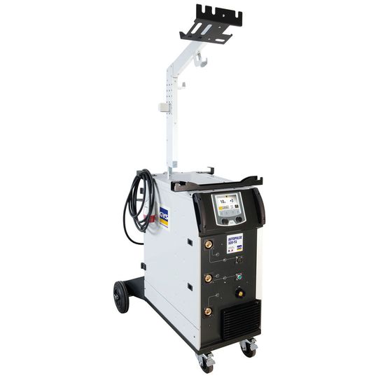 Der Gys-Impulsschweißinvertierer Autopuls 320T3 kann mit drei unterschiedlichen Zusatzwerkstoffen bestückt werden. (Bild:  Gys)