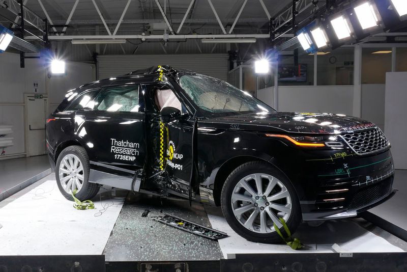 Auch diese Hürde nahm der Velar problemlos. (Euro NCAP)