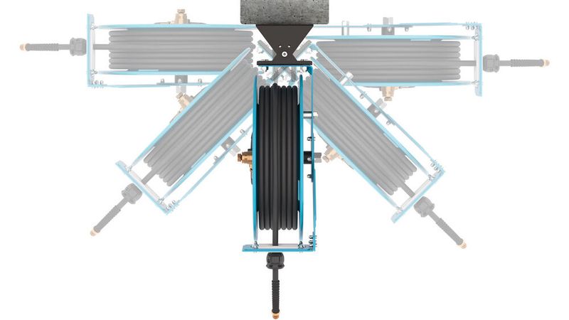 ... aber auch schwenkbar an der Wand montiert werden.  (Bild: Hazet)