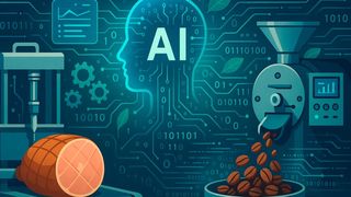 El poder transformador de la IA en la producción alimentaria: los algoritmos inteligentes optimizan los procesos, desde la fabricación hasta el control de calidad, e impulsan la innovación y la sostenibilidad. (Imagen:Generado por IA)