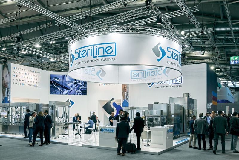 Achema 2018: Blick auf den Messestand von Steriline
 (Steriline)