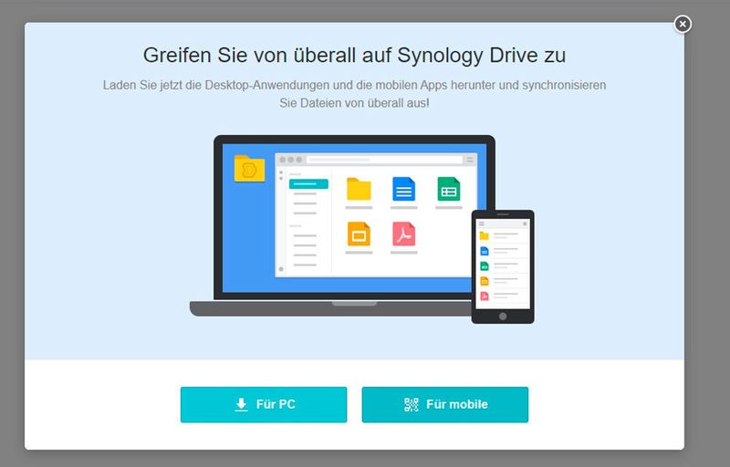 Installieren des Synology-Drive-Clients. (Synology)