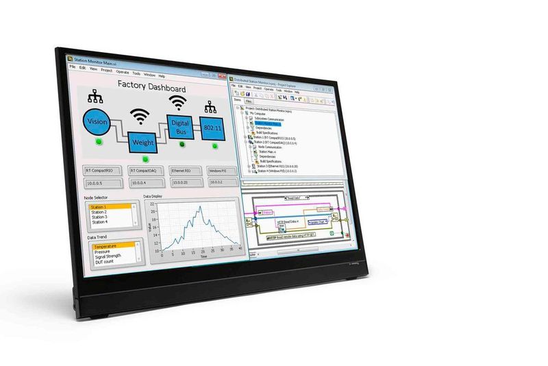 Mit der neuen Version der Systemdesign-Software Labview 2015 lässt sich Programmcode noch schneller entwickeln. Sie umfasst zahlreiche Verbesserungen der Ausführungsgeschwindigkeit (Compileroptimierung), neue Tastenkombinationen für schnelleren Zugriff auf Funktionen der Entwicklungsumgebung und erweiterte Funktionen zur Fehlersuche. LabVIEW 2015 setzt weiterhin den Standard, wie Anwender mit nahezu jeder Hardware im Bereich der Messtechnik interagieren können: Indem gleicher Programmcode und gleiche Entwicklungsprozesse über verschiedene Systeme hinweg wiederverwendet werden, können Zeit- und Kostenaufwand auch angesichts technologischer Fortschritte, wechselnder Anforderungen und kürzerer Entwicklungszyklen reduziert werden. (Bild: National Instruments)