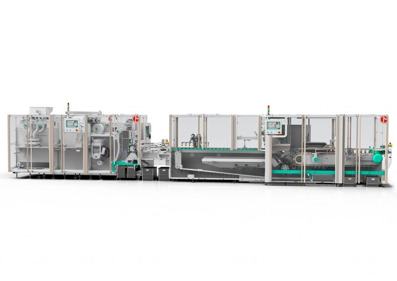 Marchesini Group’s Integra 720V is an integrated, robotic line for packaging blisters in cartons, and characterized by very high speeds. 