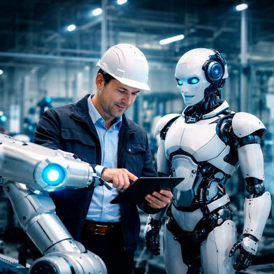 Führen Maschinen irgendwann Menschen? (Bild: ChatGPT)