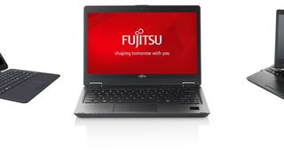 Das Lifebook P272 ist das erste Fujitsu-Convertible mit 360-Grad-Scharnier. Deneben kommen noch das Stylistic R727 und das Lifebook T937 als weitere 2-in-1-Neuheiten. (Fujitsu)