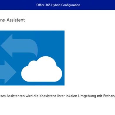 Über den Hybridkonfigurations-Assistent kann die Koexistenz einer lokalen Umgebung mit Exchange Online eingerichtet werden. (Bild: Joos - Microsoft)