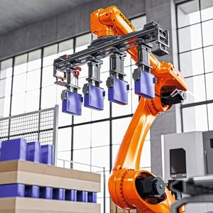 Mit einer Traglast von bis zu 120 kg kann der KR Iontec ultra für Handling- und Schweiß-Applikationen eingesetzt werden.(Bild:  KUKA)