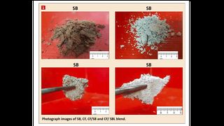 Photograph images of SB, CF, CF/SB and CF/ SBL blend. (Bild: )
