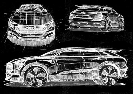 Der Audi e-tron quattro: ein Konzeptfahrzeug mit 503 PS und 500 km Reichweite (Bild: Audi)