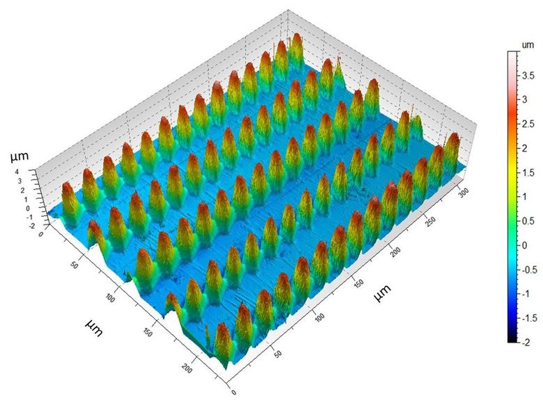 Strukturiertes Polycarbonat-Substrat (Bild: Fraunhofer IWS Dresden)
