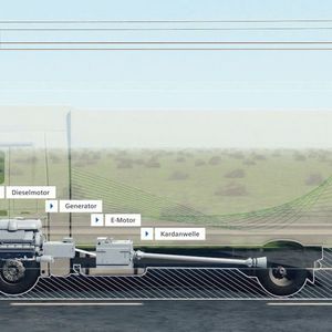 Mehr Güter auf die Schiene zu verlagern, ist nicht immer möglich. Dann muss ein zuverlässiger und möglichst umweltschonender Lkw-Transport diese Aufgaben übernehmen. Der E-Highway soll im Vergleich zu Verbrennungsmotoren doppelt so effizient sein.