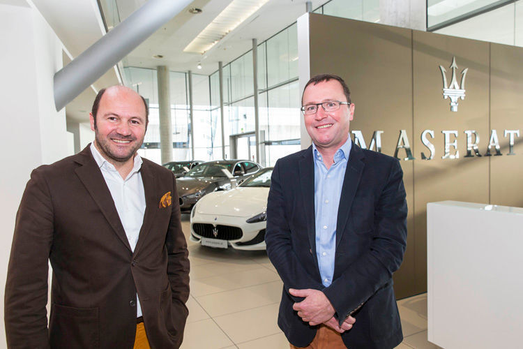 Geschäftsführer in der Salzburger Ferrari-Dependance sind Alexander Pappas (re.) und Friedrich Lixl. (Foto: Maserati)