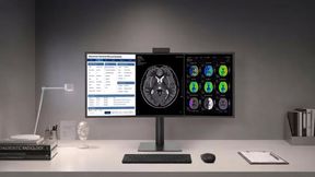 Mit einer Diagonale von 37,5 Zoll und einem Seitenverhältnis von 21:9 gewährt der gewölbte Diagnosemonitor 40HT513D von LG Ärzten oder medizinischen Fachkräften einen großen, zusammenhängenden Arbeitsbereich. (Bild: LG Electronics)