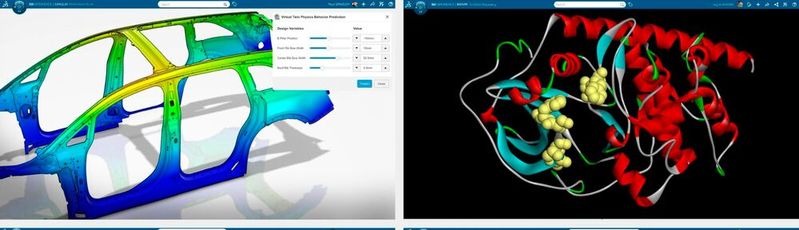 Eine gemeinsame industrielle KI-Architektur von Dassault Systèmes und Nvidia kombiniert virtuelle Zwillinge und KI-Infrastruktur, die in großem Maßstab eingesetzt werden kann.(Bild:  Dassault Systèmes)