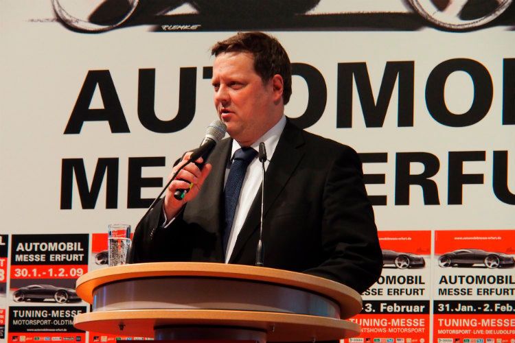 Michael Tallai, Geschäftsführer Mediengruppe Nord, betonte, wie wichtig die Automobilindustrie für den Wirtschaftsstandort Thüringen ist. (Stephan Richter)