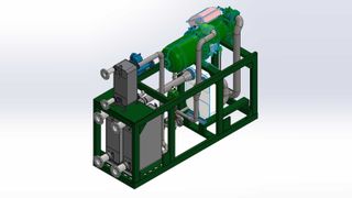 Die neue Isobutan-Hochtemperatur-Wärmepumpe "afilia water-series R600a" von 2G Energy. (Bild: 2G Energy)