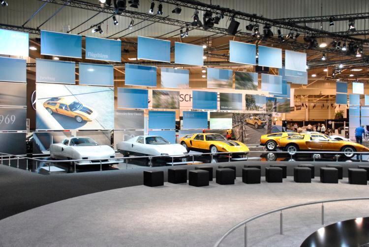Auf der diesjährigen Techno Classica zeigt Mercedes-Benz die komplette Modellpalette seiner Mittelmotorsportwagen aus den Sechziger- und Siebzigerjahren. (Dominsky)