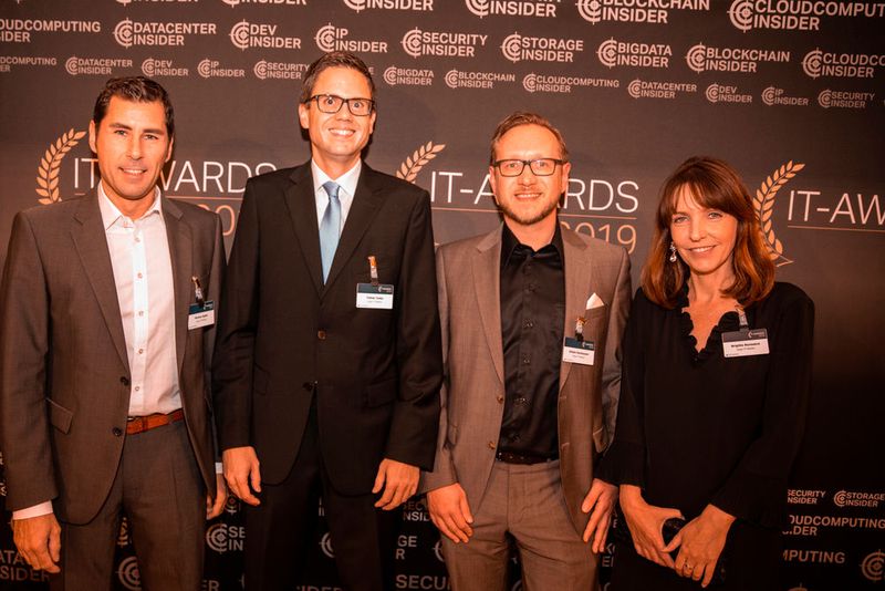 Das Sales-Team der Insider-Medien (v. l. n. r.): Markus Späth, Tobias Teske, Vitalis Donhauser und Brigitte Bonasera. (Bild: artful rooms / VIT)