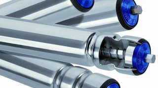 Der elektrisch leitende Kunststoff PAS-PP ermöglicht eine kundenspezifische Farbgebung von Komponenten für Tragrollen in Förderanlagen. Bild: Faigle (Archiv: Vogel Business Media)