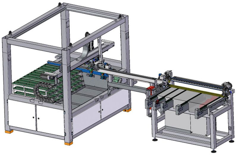 Bild 4: 3D-Grafik der Zuschnittmaschine Cutex. Mit dieser Maschine lassen sich Hutschienen passend ablängen und beschriften. Die entsprechenden Daten kommen direkt aus der Elektroplanung. (Bild: Kiesling)