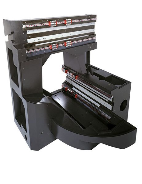 Die dritte Generation von Hochgeschwindigkeitsfräsmaschinen: die Mikron HSM 400U LP und das präzise abgeformte und verklebte Maschinenbett.  (Bild: Epucret)
