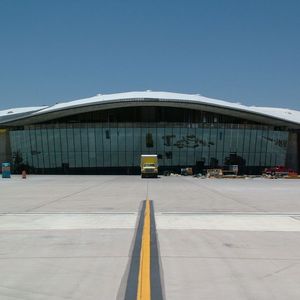 Das Dach des „Spaceport America“ erinnert an einen Rochen. 
