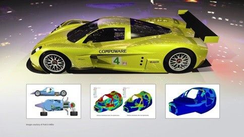 Composite-Rennwagen-Cockpitrahmendesign. (Bild: Pratt and Miller)