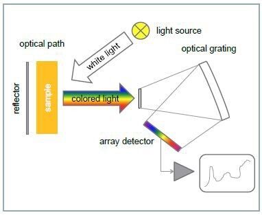 Figure 1: Principle of a diode array spectrometer (Picture: Sartorius Stedim Biotech)