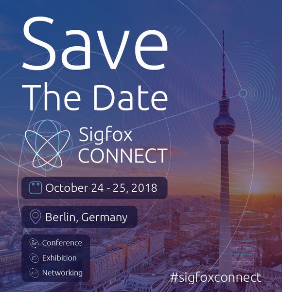  Sigfox Connect   Auf der Sigfox Connect warten verschiedene Keynotes und Vorträge auf die Besucher, die technologische Neuerungen und Anwendungsfälle mit der Sigfox-Technologie vorstellen. Für den Austausch gibt es die Möglichkeit, Geschäftspartner im Ausstellungsbereich zu treffen und sich über die Erfahrungen mit den verschiedenen Mitgliedern des Sigfox-Ökosystems zu unterhalten. Das Event richtet sich daher primär an Anwender des Sigfox-Netzes sowie an Gerätehersteller, Modulhersteller, Distributoren, Start-ups, Universitäten und Sigfox-Operatoren aber auch alle, die sich für das IoT-Business rund um das Low Power Wide Area Netz interessieren.  Wann: 24. - 25. Oktober, Berlin.  Mehr unter: 