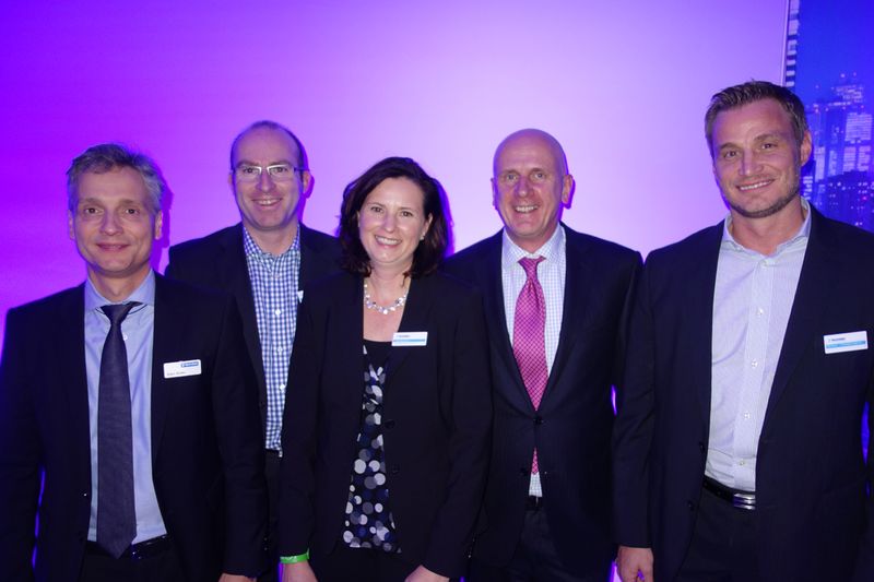 Das Tech Data Management Board (v. l.) Marc Müller, Oliver Kaiser, Barbara Koch, Michael Dressen und Sven Hollemann. (Bild: IT-BUSINESS)